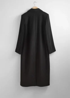 Clearance & Other Stories Manteau à Boutonnage Simple En Laine Noir