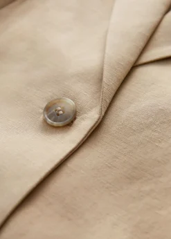 New & Other Stories Manteau Blazer En Soie Mélangée Beige