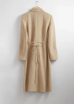 New & Other Stories Manteau Blazer En Soie Mélangée Beige