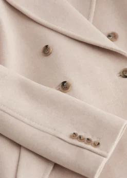 Discount & Other Stories Manteau Carré à Double Boutonnage En Laine Blanc