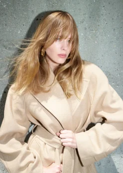 Shop & Other Stories Manteau Ceinturé En Laine Mélangée Beige