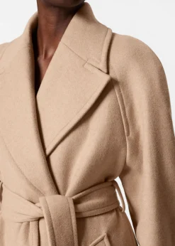 Shop & Other Stories Manteau Ceinturé En Laine Mélangée Beige