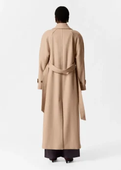 Shop & Other Stories Manteau Ceinturé En Laine Mélangée Beige