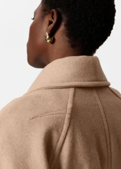 Shop & Other Stories Manteau Ceinturé En Laine Mélangée Beige