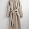 Store & Other Stories Manteau Décontracté En Laine Avec Ceinture Avoine