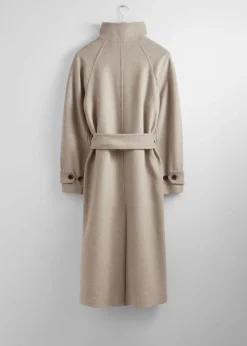 Store & Other Stories Manteau Décontracté En Laine Avec Ceinture Avoine