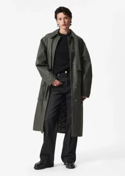 New & Other Stories Manteau En Coton à Poches Plaquées Vert
