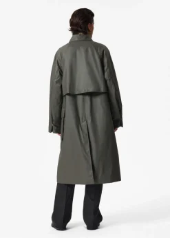 New & Other Stories Manteau En Coton à Poches Plaquées Vert