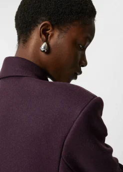 Sale & Other Stories Manteau Long En Laine Mélangée Violet foncé