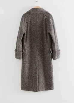 Cheap & Other Stories Manteau Oversize à Double Boutonnage Marron