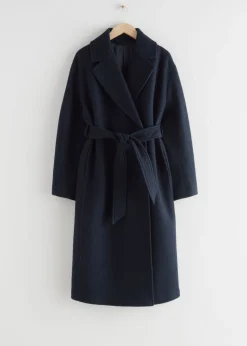 Outlet & Other Stories Manteau Volumineux En Laine Avec Ceinture