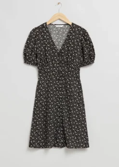 Online & Other Stories Mini Robe Imprimée à Fermeture Boutonnée