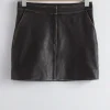 Cheap & Other Stories Mini-jupe à Surpiqûres En Cuir Noir