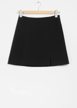 New & Other Stories Mini-jupe à Taille Haute Noir