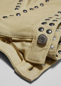 Online & Other Stories Mini-jupe Cloutée En Jean Beige