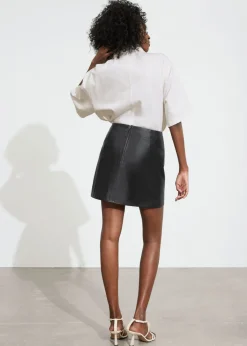 Shop & Other Stories Mini-jupe En Cuir Noir