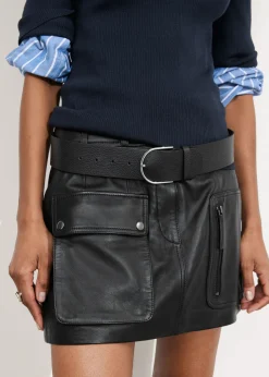 Cheap & Other Stories Mini-jupe En Cuir De Style Utilitaire Noir