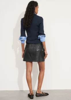 Cheap & Other Stories Mini-jupe En Cuir De Style Utilitaire Noir
