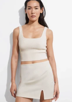 Shop & Other Stories Mini-jupe Taille Basse Blanc
