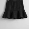 Fashion & Other Stories Mini-jupe Volantée En Tweed Tweed noir
