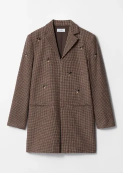 Shop & Other Stories Mini-robe Blazer Brodée D’abeilles Tweed brun
