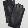 Online & Other Stories Mitaines En Cuir Noir