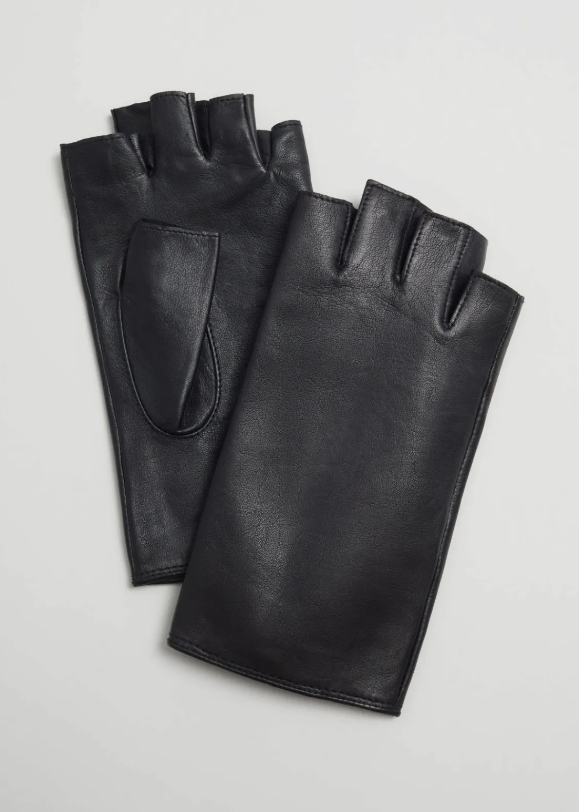 Online & Other Stories Mitaines En Cuir Noir