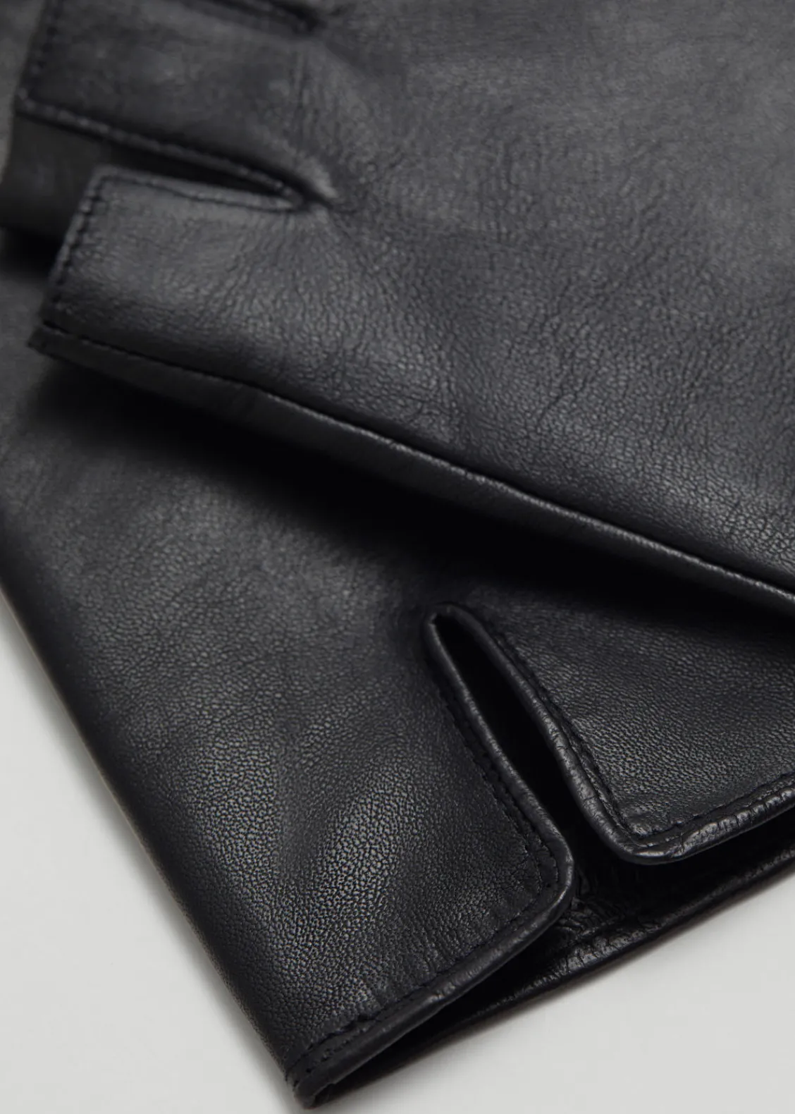 Online & Other Stories Mitaines En Cuir Noir
