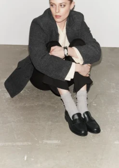 Hot & Other Stories Mocassins Fantaisie En Cuir Noir