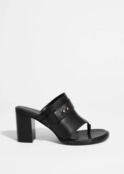 Shop & Other Stories Mules à Entredoigt En Cuir Noir