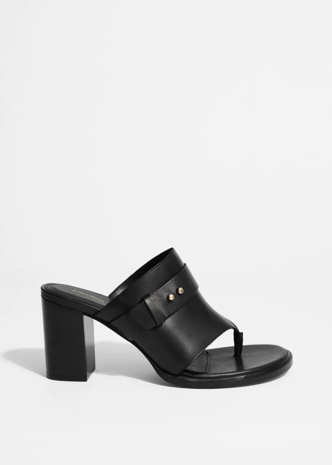 Shop & Other Stories Mules à Entredoigt En Cuir Noir