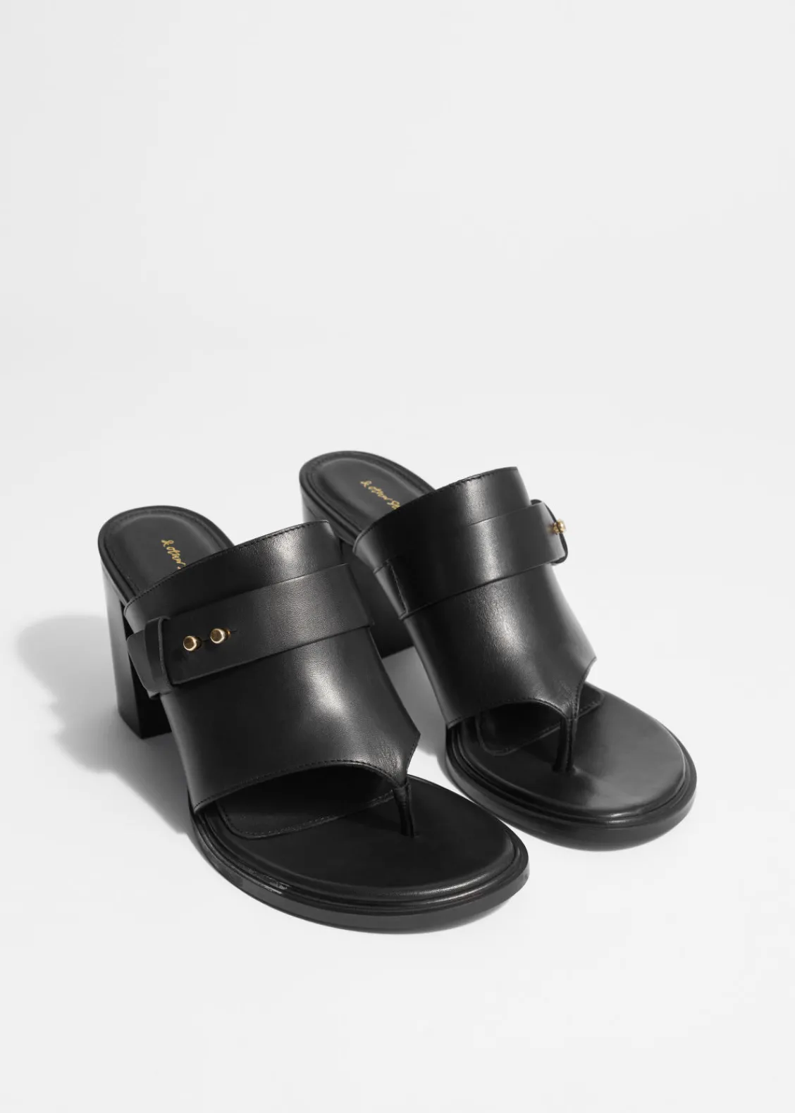 Shop & Other Stories Mules à Entredoigt En Cuir Noir