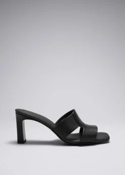 Hot & Other Stories Mules En Cuir à Talons Noir