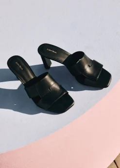Hot & Other Stories Mules En Cuir à Talons Noir