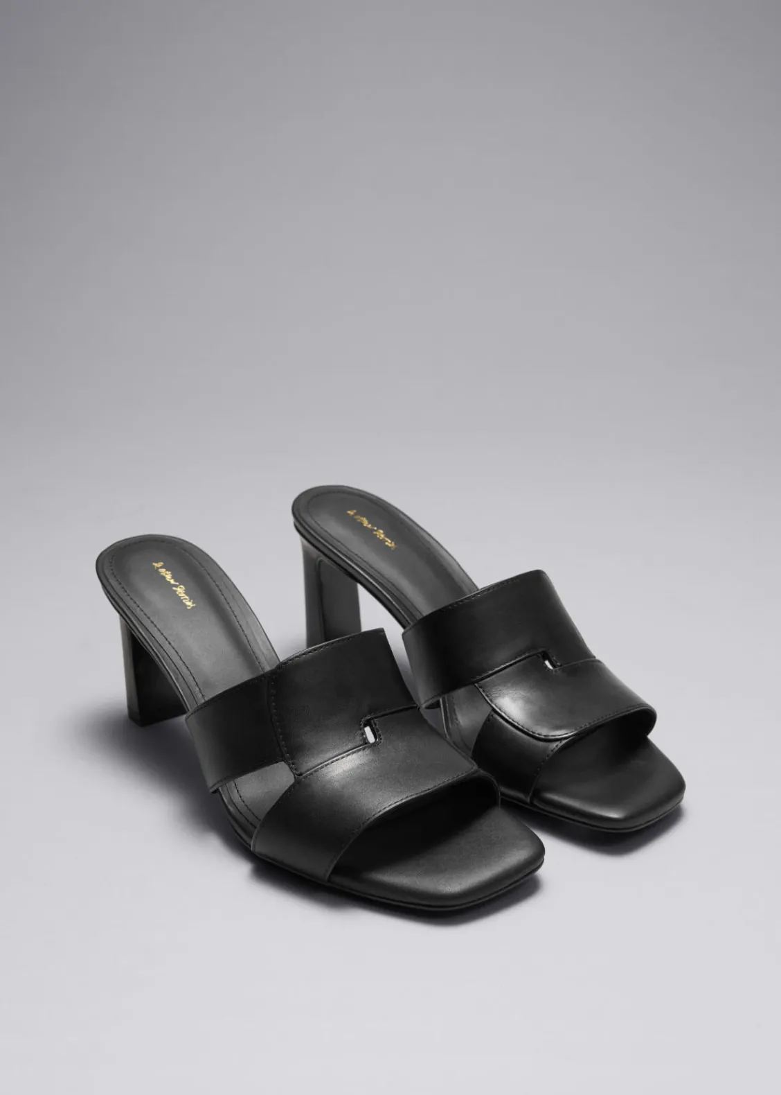 Hot & Other Stories Mules En Cuir à Talons Noir