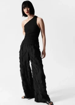Shop & Other Stories Pantalon à Franges Noir