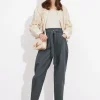 Hot & Other Stories Pantalon à Taille Haute Froncée