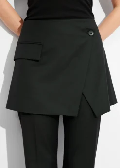 Fashion & Other Stories Pantalon Avec Jupe Portefeuille Noir