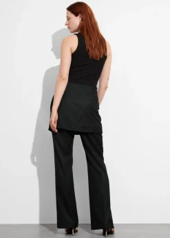 Fashion & Other Stories Pantalon Avec Jupe Portefeuille Noir