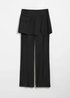 Fashion & Other Stories Pantalon Avec Jupe Portefeuille Noir