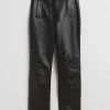Sale & Other Stories Pantalon Court En Cuir Noir