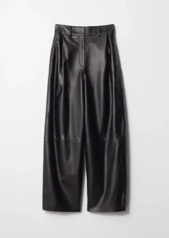 Outlet & Other Stories Pantalon En Cuir à Finition Métallisée