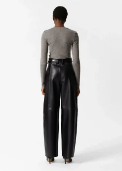 Outlet & Other Stories Pantalon En Cuir à Finition Métallisée