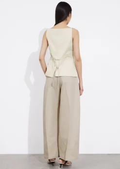 Online & Other Stories Pantalon Habillé Large Taupe