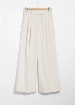 Outlet & Other Stories Pantalon Habillé Large Blanc