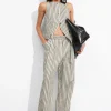 Best Sale & Other Stories Pantalon Habillé Rayé Rayures beiges/noires