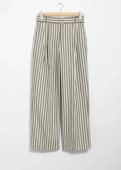 Best Sale & Other Stories Pantalon Habillé Rayé Rayures beiges/noires