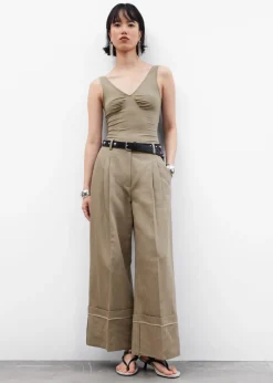 Best & Other Stories Pantalon Large à Revers Taupe