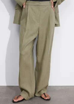 Shop & Other Stories Pantalon Large En Lin