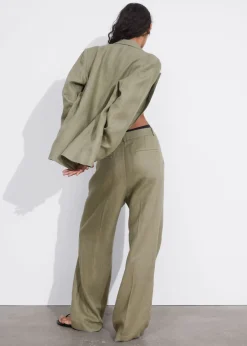 Shop & Other Stories Pantalon Large En Lin